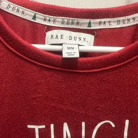 Rae Dunn |Festive Holiday Sweater|Red Jingle Bells Sweatshirt|Size Medium|EUC - Picture 5 of 7
